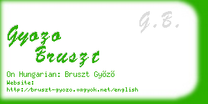 gyozo bruszt business card